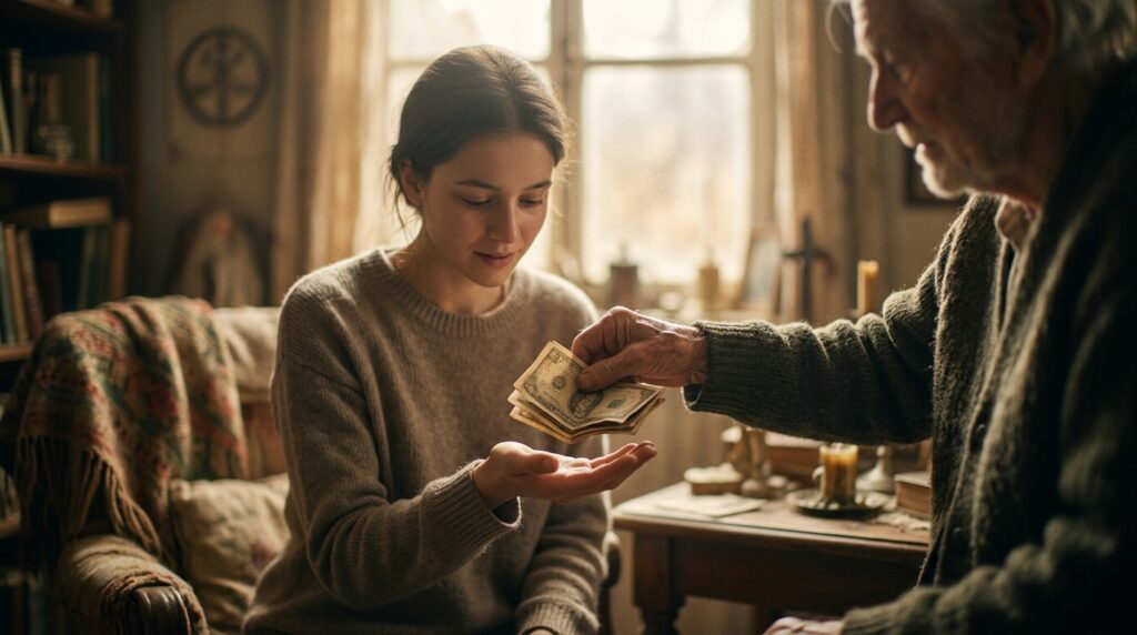 spiritual meaning of someone giving you money in the dream