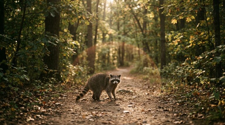 spiritual meaning of a raccoon in your path
